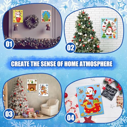 Sherr 20 Pcs Christmas Pre Drawn Canvas for Painting for Adults | Bulk 8" x 10" Pre Stretched Outline Painting Boards for Beginners Students, Happy New Year Party Favor - style: Holiday