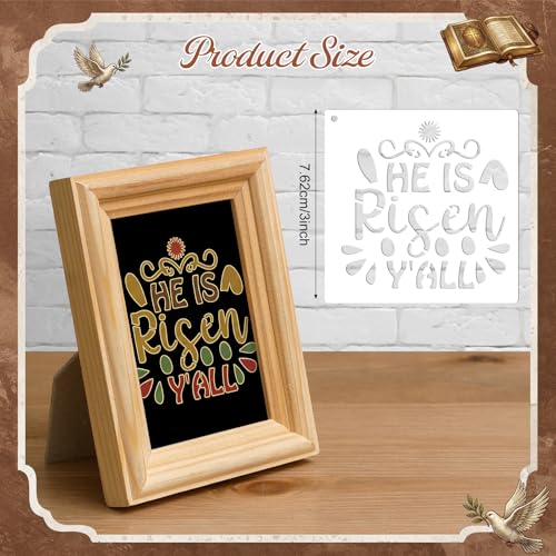 Marspark 72 Pcs Small Jesus Stencils for Crafts Reusable, 3 Inch - style: Jesus