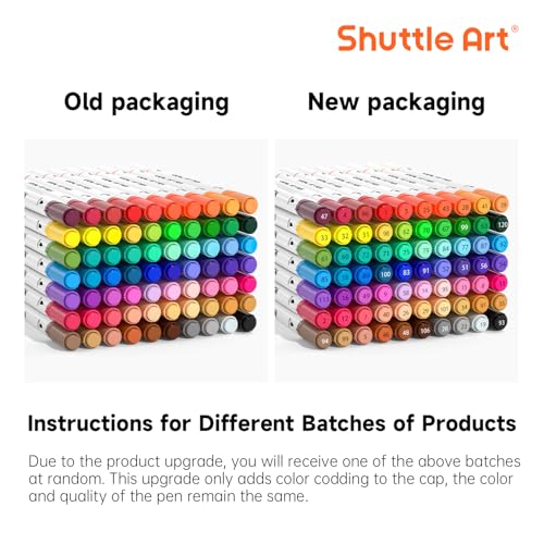 Shuttle Art Dual Tip Brush Pens, 70 Colors, Fine and Brush Dual Tip Markers Set, Portable Storage Case, Ideal for Calligraphy, Coloring, Doodling, Writing - color: 70 Colors with 1 Coloring Book