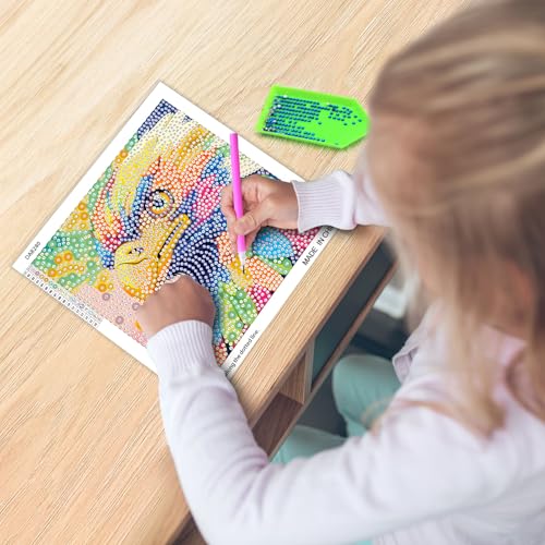 UiSdfuy Diamond Painting for Kids 8-12, 6 Pcs Diamond Dots Kits for Kids Ages 8 9 10 12, Arts & Crafts Gift for Boys & Girls | 6 Pack Animal Gem Art 6" x 6" (6-Tiger) - color: 6-Tiger