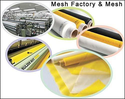 INTBUYING Silk Screen Mesh Screen Printing Fabric 200 Mesh (80T) Yellow 3 Yards Long 50 Inches Wide - color: 200 Mesh (80t) Yellow, size: 50-Inches-Wide