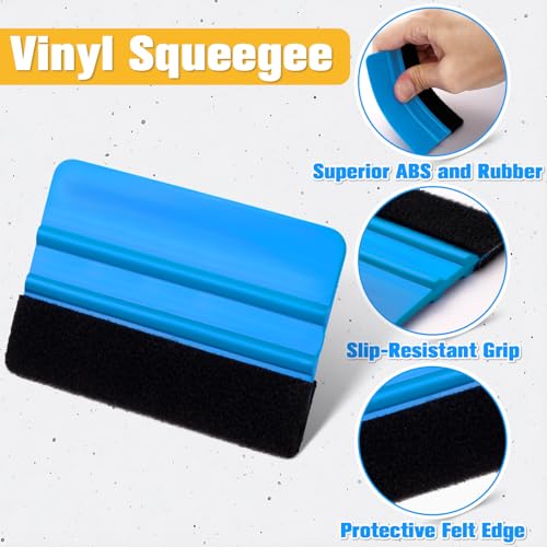 13PCS Window Tint Kit, Felt Squeegee for Vinyl, Window Tint Tools - size: 13 Pack