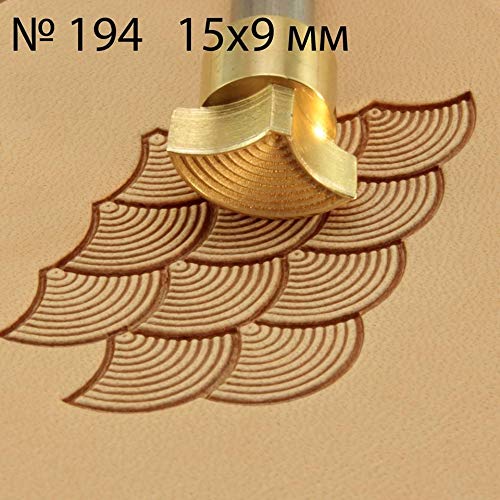 DandS ltd Leather Stamp Tool, Fish Scale, Professional Steel Craft Tool for Leatherworking, Embossing, Carving & Stamping Leather Projects, Belts, Wallets & DIY Projects Compatible with Mallet #194 - color: Fish scale 0.59" x 0.35"