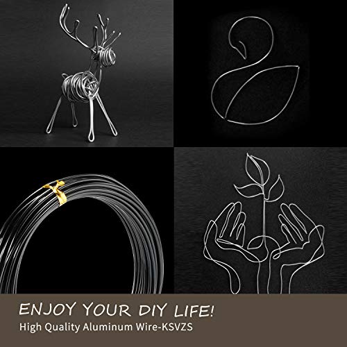 Aluminum Wire Black 9 Gauge 3.0 mm 32.8 Ft(10 M) Anodized Bendable Metal Craft Wire for DIY Floral - color: Black
