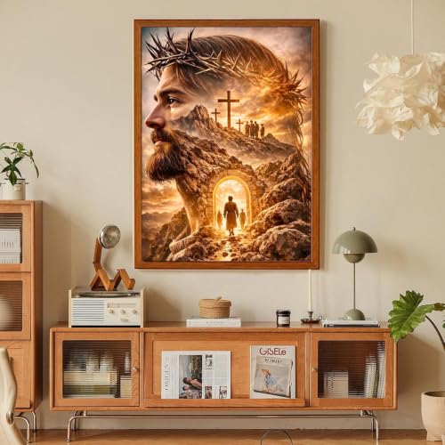 Diamond Art Kits for Adults,Jesus Square Diamond Painting Kits 12x16in - color: DP04891
