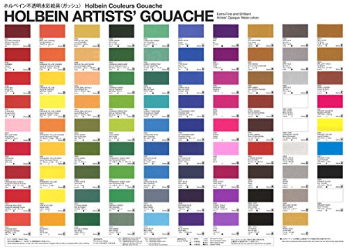 Holbein Artists Gouache Set of 12, 5ml tubes