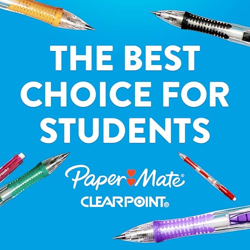 Paper Mate Clearpoint Mechanical Pencils, 0.7mm HB #2 Pencil Lead, Includes 2 Pencils, 1 Lead Refill, 2 Erasers - Back to School, Study Supplies, College, Note-Taking