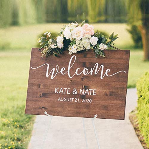 Display Easel Stand for Wedding Sign & Poster 63'' Portable Art Easel for Floor Adjustable Metal Easel White - style: White