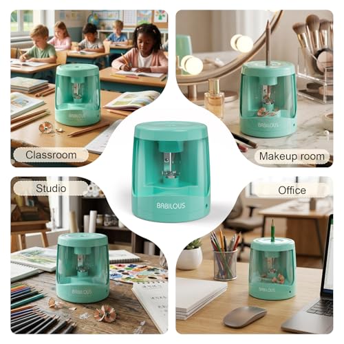 Automatic Pencil Sharpener for Kids/School, USB Battery Electric Sharpener - color: Blue