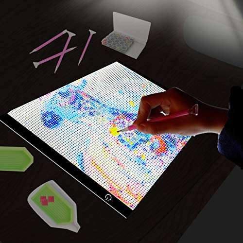 LIRUNQIU 59 Pcs Diamond Painting A4 LED Light Pad Kit