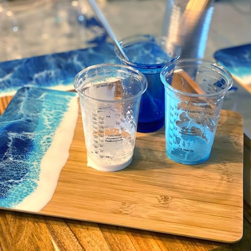 8oz Clear Plastic Measuring Cups, Graduated Mixing Cups, 100 Pack | Disposable & reusable, Graduated markings, 8oz capacity, Resin & paint mixing, Cooking & baking, 100 pack - color: 100 Pack
