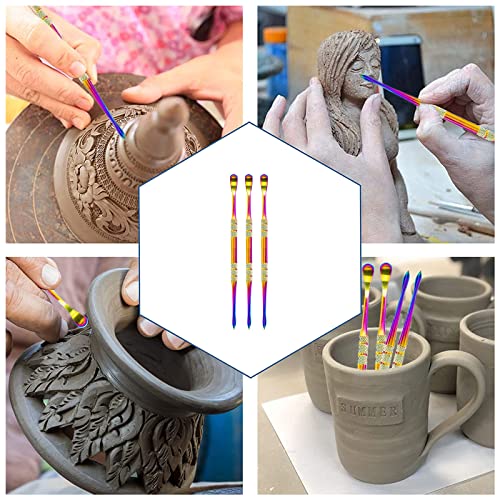 suiwotin 3PCS Wax Carving Tools, Rainbow - color: Rainbow Color- 3PCS