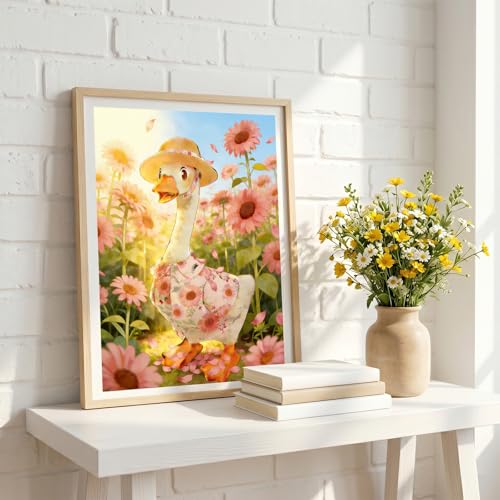 Diamond Art Kits for Adults Diamond Art Painting Kit Goose Birthday Personalized Gifts for Women Her Gem Art Round Drill DIY 5D Diamond Painting Adult Craft Kits Wall Spring Decor 12x16inch - color: Goose