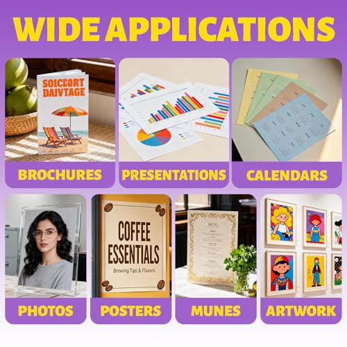 Uinkit White Glossy 8.5x11 Inkjet Photo Paper 180GSM 48lb 8.5Mil 100 Sheets Letter Size Instant Dry for All Inkjet Printers - size: 8.5x11x100, style: White Glossy