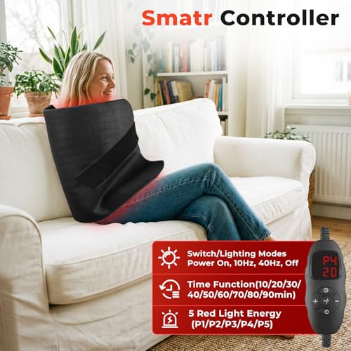 Red Light Therapy Mat for Body, Red Lights Pad with 660nm&850nm Infrared Light Therapy Mat, Chirstmas Birthday Festival Gift for Women Men Father Dad Mother Mom Lover Elderly 31.5''*24'' - size: 31.5''×24''
