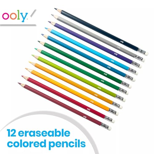 Ooly UnMistakeAbles Erasable Colored Pencils, Set of 12 - style: Erasable Pencils