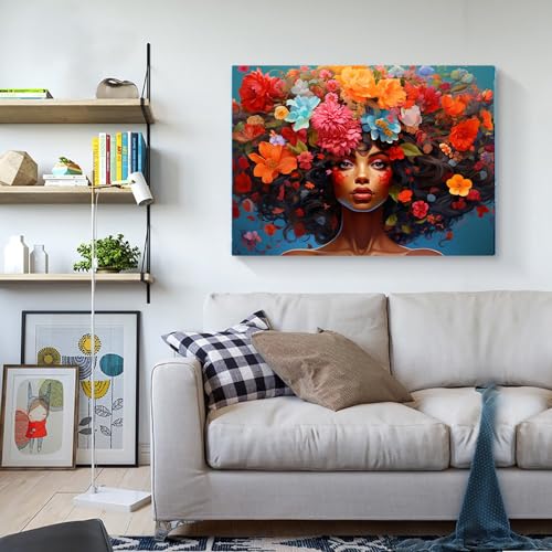 Artunion African Woman Paint by Numbers for Adults Beginner, Girl Paint by Number Kits, DIY Acrylic Paint by Number Kits on Canvas Arts Craft for Home Wall Decor 16x20 Inch - color: African Woman