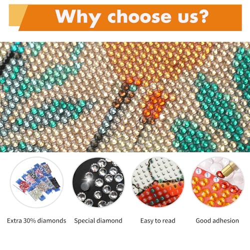 Yeadiffy Diamond Art Painting Kits for Adults Diamond Art Kits for Adults Beginners,5D Translucent Gems Diamond Painting,DIY Full Drill Diamond Gem Art and Crafts 12x16inch (New Beginning) - color: New Beginning