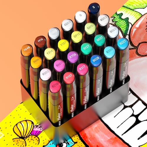 M&G 24 Colors Alcohol Based Dual Tip Art Markers Set, Alcohol Markers- Stocking Stuffers, Christmas Gift Idea for artists - Art Supplies