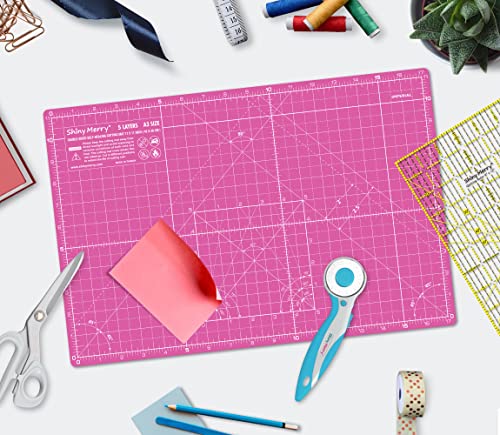 Self Healing Cutting Mat A3 12"x 18" Double Sided Pink Mat - color: Pink, size: A3 (12" x 18")