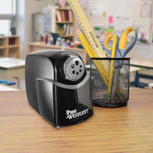 Westcott iPoint Heavy Duty Electric Pencil Sharpener for Home, School, and Office - size: Pack of 1, style: iPoint