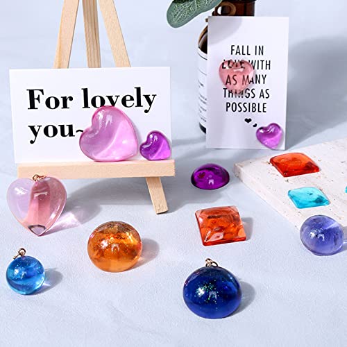 2 Pcs Gem Jewelry Casting Mold,Large | Resin Jewelry Casting Molds, for Making Earrings,Jewelry Making Crafting Projects - color: mix-large