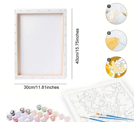 Desert Village Paint by Numbers Kit for Adults - DIY Southwestern Cactus Town Painting on Canvas, Acrylic Paint Set, Suitable for Beginners, Art for Home Decoration or Gifts(12X16IN Framed) - color: HSX00156, size: 12X16IN Framed