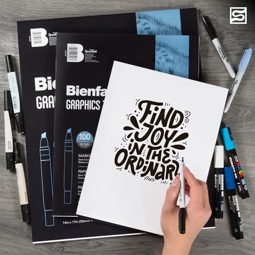 Bienfang Graphics 360 Marker Paper Pad, 9-Inch by 12-Inch, 100 Sheets - size: 12 by 9-Inch, 100 Sheets