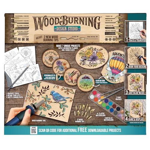 ArtSkills Wood Burning Tool Kit – 55 Piece Complete Woodburning Gift Set | Arts and Crafts Kit, Cool Gifts for Teens and Adults, Fun Crafts DIY Projects, Pyrography Kit