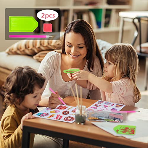 Labeol Diamond Art Kits for Kids Boys and Girls Ages 6-8-10-12 Easy to DIY Creative Diamond Art Sticker Craft by Numbers Kits for Kids and Adult Beginners (Sweet) - style: Sweet