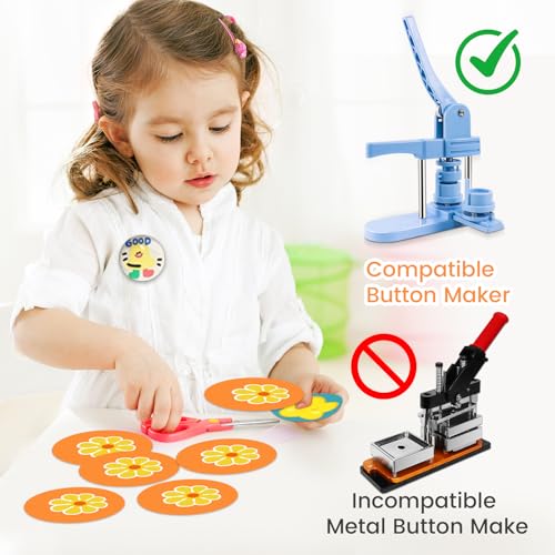 1.732"/44mm Button Paper Cutter,2.126"/54mm Diameter Circle Cutter Circle Punch,Graphic Punch, 54mmDie Cutter Round Paper Cutter for Making 1.732"/44mm Buttons Making(2.126"/54mm Cutting Diameter)