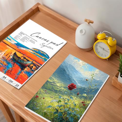 Premium Canvas Paper Pad for Acrylic Painting, Oil Painting & Drawing