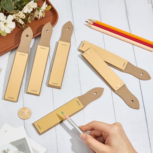 GORGECRAFT 6Pcs Sandpaper Pencil Sharpener Pointed Sketch Sandpaper Pastel Sticks Sharpener Board Artist Sanding Blocks for Professional Adults Sketching Hobbyist Charcoal Sharpening Art Drawing Tool - style: Pointed-12 Sheets Paper