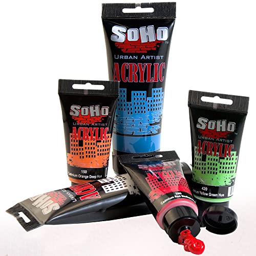 Soho Urban Artist Heavy Body Acrylic Paint - 250 ml Tube - Copper - Thick, Rich Color, Excellent Coverage, Professional Quality - Artists Acrylic Paint - color: Copper, size: 8.45 Fl Oz (Pack of 1)