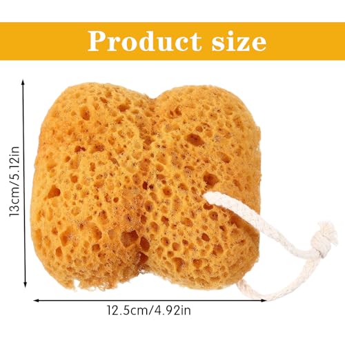 TIESOME 2 Pcs Sea Sponge for Shower, Large Sea Bath Sponges for Men & Women, Dense Foam Exfoliating Body Sponge for Gentle Deep Cleansing, Ultra Soft for Sensitive Dry Skin