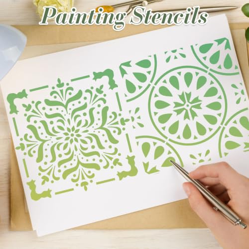 Mandala Stencils for Crafts Reusable 16Pcs Stencils(6X6 inch) | DIY Art Painting Stencil Furniture Decor Kit for Wood Embroidery Wall Silk Screen Journaling - color: Mandala 3