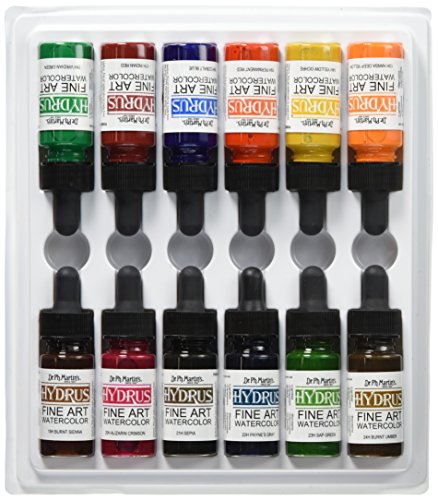 Dr. Ph Martin's Hydrus Watercolor Paint Set of 1/2oz. Bottles-SET 2
