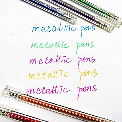 SMOOTHERPRO 3 Pcs White Gel Pens and 18 Colors Glitter Gel Pens
