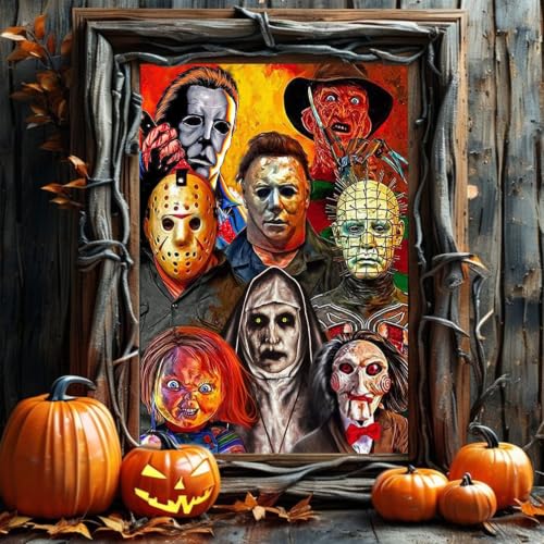 VeGuude Halloween Diamond Art Kits for Adults Home Wall Decor Gift 12x16 in - color: DP04292