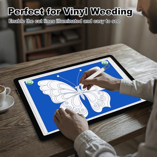 Elice Rechargeable A3 Light Pad with Carry Bag, Magnetic LED Light Board with Physical Button, Super Bright Diamond Art Light Pad, Ultra-Thin Light Box for Tracing, Weeding, Diamond Painting -Black - color: Black, size: A3 with Carry Bag