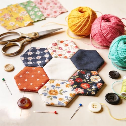 240 PCS Hexagon Piecing Paper Templates, 1.5" White Paper templates, Quilting Templates Accessories for DIY Patchwork Crafts and Sewing Supplies - size: 1.5 Inch- 240 pcs Hexagon