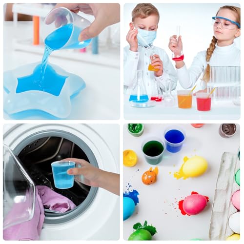 Resin Mixing Cups and Sticks, 70 Packs Epoxy Measuring Cups Kit - 20PCS 200ml Disposable Graduated Cups, 50PCS Pointed Stir Sticks for Mixing Paint, Stain, Epoxy, Resin - color: Clear cups+point stick, size: 200ml