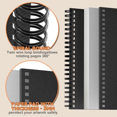9" x 11" Sketch Book,1 Pack 80-Sheets (68lb/100gsm),Double-Sided Hardbound Sketchbook, Spiral Bound,Acid Free Paper Painting Drawing Writing Sketching Pad for Kids Adult Teens Girls Boys - size: 9 x 11 inches (1 Pack)