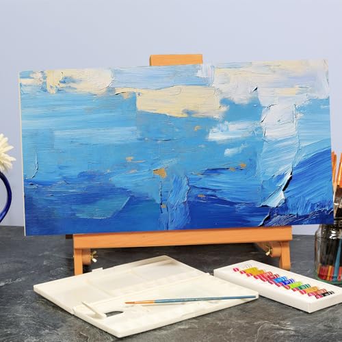 ABuff 8 Pack Birch Wood Panels 8x16 Wood Panel Boards Unfinished Wooden Canvas Boards for Painting, 3/4" Deep Wooden Cradled Panels for Pouring, Painting Crafts, Arts Use with Oils, Acrylics