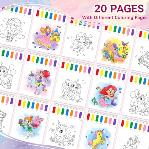 SOCOLER Paint with Water Coloring Books for Kids & Toddlers, Unicorn | Mess Free Watercolor Painting Set, Water Color Painting Book,Craft Art Kit, Boys & Girls Birthday Gift, Travel Activity Toy - style: Unicorn