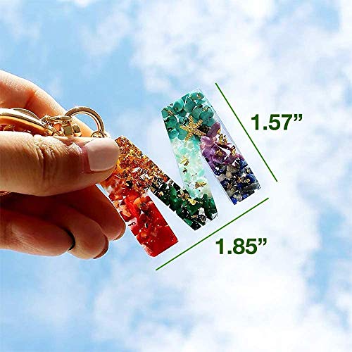 Reversed Resin Casting Alphabet Mold, Sturdy Letter & Number Silicone Mold for Epoxy Crafts, Resin Keychains, Crayons, Soap, Clay Crafts, 40 Keychain Rings (20 Gold & 20 Silver) Included - color: Classic Alphabet