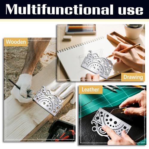 ORIGACH Stainless Steel French Curve Ruler Metal Drafting Stencils