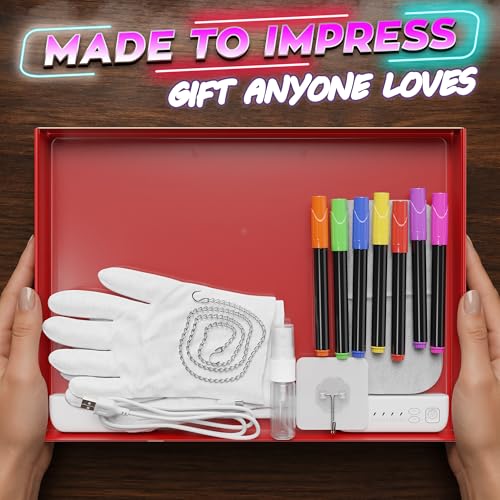 Upgraded 16-Inch LED Drawing Board Rechargeable – 7 Colors, 10 Lighting Effects, Adjustable Brightness – Acrylic Light Board for Tracing with Stand, Markers & Complete Set – Birthday Gift Idea (White) - style: White