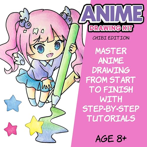 Faber-Castell Anime Drawing Kit, Chibi Edition with Step-by-Step Book - style: Chibi Edition