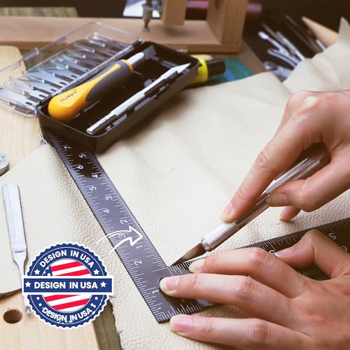 MulWark Exacto Knife Set | Craft Knife Kit | 16pc Precision Craft Hobby Kit with Razor Sharp Knives for Wood, Crafting, Leather, Scrapbooking & Modeling - style: 16-Piece Precision Hobby Knife Set